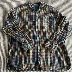 Tommy Bahama men’s Big and Tall linen long sleeve shirt size 2XB